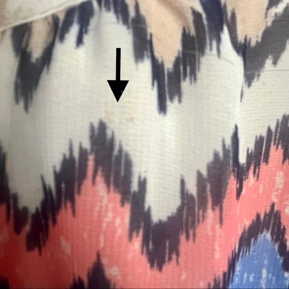 TCEC Maxi Dress Pink Blue White Tan Size Large - Picture 6 of 9